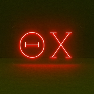 Theta Chi ΘΧ LED Neon Sign Celebrating Brotherhood and Commitment