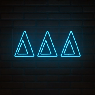 Delta Delta Delta ΔΔΔ LED Neon Sign for Sisterhood Events and Sorority Decor
