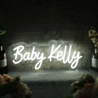 Baby Kelly White Neon Sign