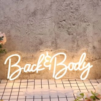 Back And Body Yellow Neon Sign