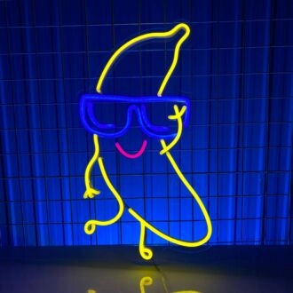 Brighten Up Your Space: Perfect for Home Decor, Office Vibes, and Bar Atmospheres with the Banana With Glasses Led Neon Sign Custom Banana Glasses Led Sign Cute Banana Neon Light.