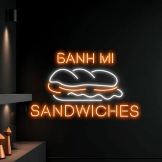 Brighten Up Your Store, Bar, or Food Corner with the Banh Mi Sandwiches Restaurant Led Neon Sign