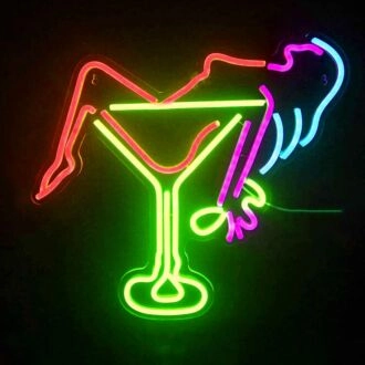 Cocktail Girl Neon Sign