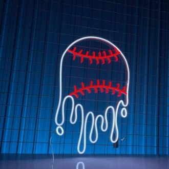 Triff einen Volltreffer in deiner Dekoration mit dem Baseball Dripping Sign Neonlicht, perfekt für Sportbars, Spielzimmer und Baseball-Mottopartys!