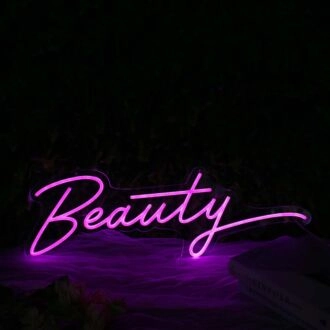 Beauty Dark Purple Neon Sign