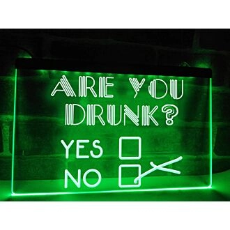 Are You Drunk Bar Hanging Neon Sign