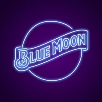 Blue Moons Neon Sign for Relaxing and Peaceful Spaces