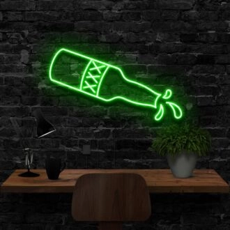 Booze Bottle Neon Sign for Bars and Party Spaces