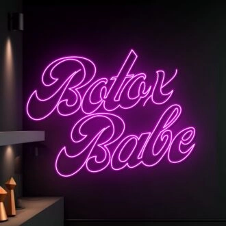 Elevate Your Beauty Salon, Boutique, or Bachelorette Party Ambiance with Botox Babe Led Neon Sign Custom Botox Babe Quote Neon Led Sign.