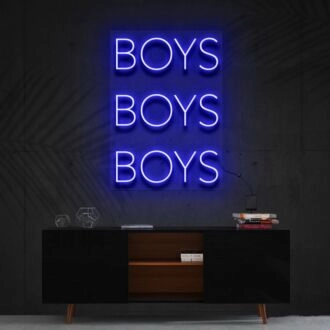 Boys Boys Boys Neon Sign for Bold and Fun Decor