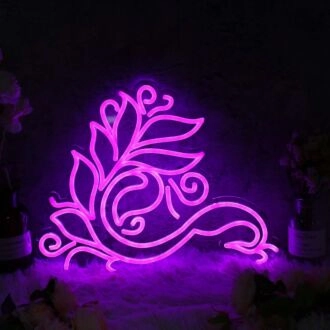 Branch Bud Purple Neon Sign