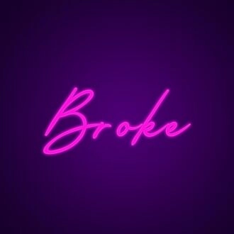 Broke Neon Sign for Bold Statements