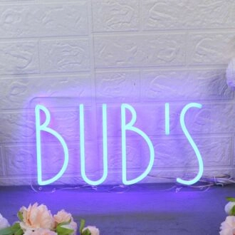 Bub's Blue Neon Sign
