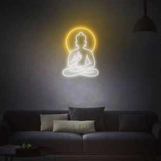 Buddha Neon Sign for Spiritual and Peaceful Spaces