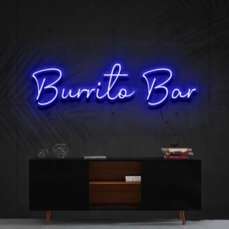 Burrito Bar Neon Sign for Restaurants and Food Lovers