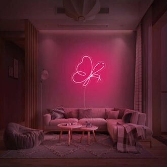 Butterfly Neon Sign for Nature and Whimsical Decor