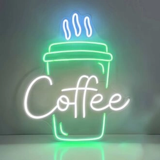 Customize Portable Handheld Coffee Cup Neon Sign
