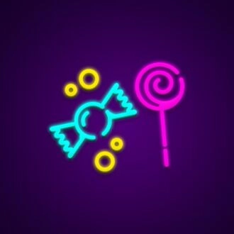 Candy Neon Sign for Playful and Fun Decor