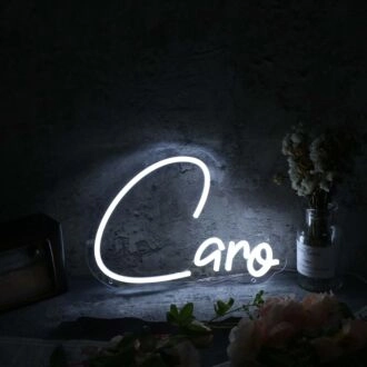 Caro White Neon Sign