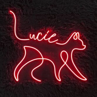 Brighten Your Space: Cat Line Art Led Neon Sign Animal Lover Neon Light, Perfect for Home Decor, Bars, and Animal-Themed Events.