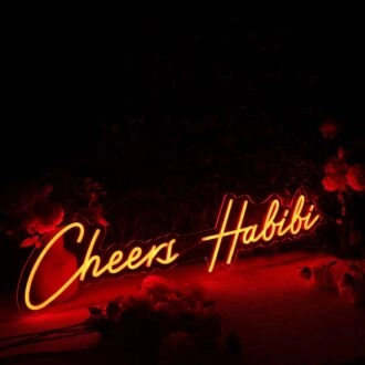 Cheers Habibi Red Neon Sign