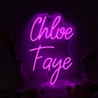 Chloe Faye Name Neon Sign