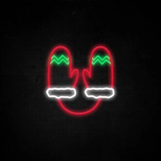 Christmas Gloves Neon Sign adds charm to Christmas decorations
