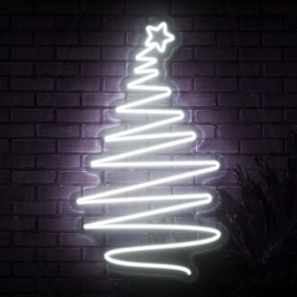 Christmas Tree Neon Sign for Holiday and Festive Spaces