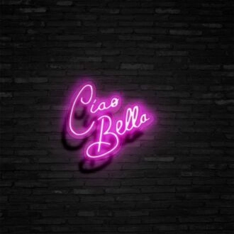 Ciao Bella Neon Sign for Italian and Stylish Decor
