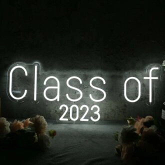 Class Of 2023 White Neon Sign