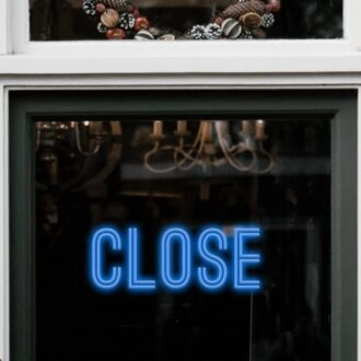 Close Neon Sign for Business Displays
