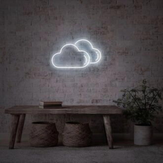 Clouds Neon Sign for Whimsical and Fun Spaces