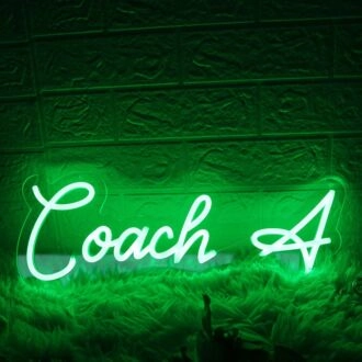 Coach A Green Neon Sign