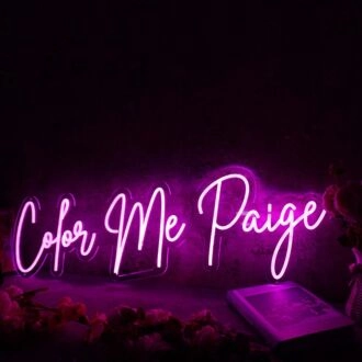 Color Me Paige Pink Neon Sign