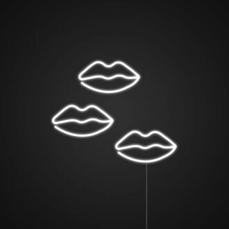 Colored Lips Neon Sign