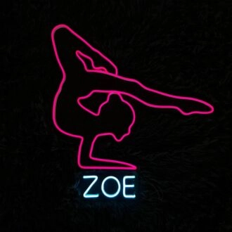 Light Up Your Dance Studio or Bedroom with the Contortion Girl Led Neon Sign Ballet Dancer - Perfect for Home Decor, Dance Spaces, and Celebratory Events.