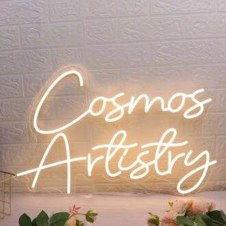 Cosmos Artistry Yellow Neon Sign