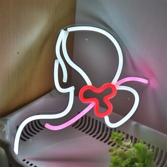 Bring Art to Life in Your Home, Office, or Party with the Creative Girls Drawing LED Wall Neon Sign
