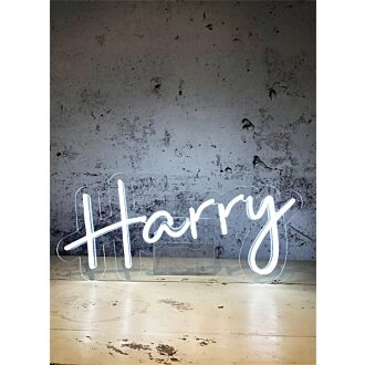 Brighten Up Your Spaces - Custom Name Harry LED Neon Sign for Home Decor, Bars, and Weddings.