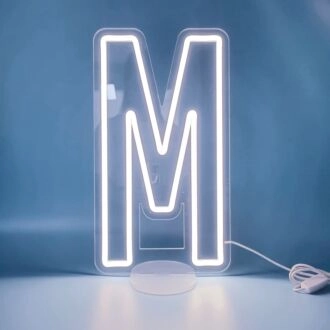 Brighten up Your Special Celebrations and Spaces: Customized LED Neon Light Letter M Birthday LED Neon Sign for Weddings, Birthdays, and Home Decor.