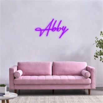 Elevate your celebration ambiance with Customized LED Neon Light Name Abby Birthday LED Neon Sign - Perfect for home decor, festive parties, and memorable events.