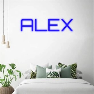 Make Celebrations Unforgettable with Customized LED Neon Light Name Alex Birthday LED Neon Sign for Home, Bars, and Party Venues.
