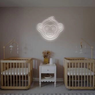 Brighten Up Your Space: Cute Monkey Head LED Neon Sign for Bars, Bedrooms, and Playful Office Decorations