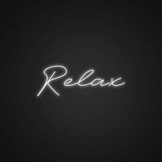 Cute Relax Neon Sign for Relaxation and Fun Spaces