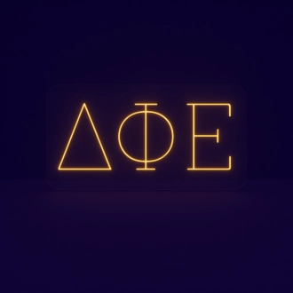 Delta Phi Epsilon ΔΦΕ LED Neon Sign Celebrating Sisterhood and Empowerment