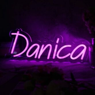 Danica Purple Name Neon Sign