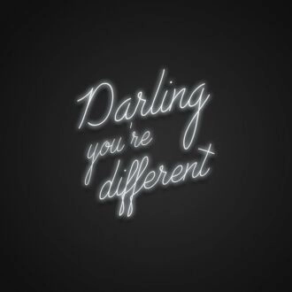 Darling You're Different Neon Sign for Positive and Inspirational Spaces