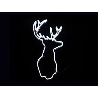 Deer Head Neon Sign for Nature and Rustic Decor