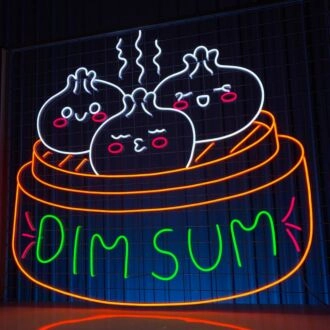 Brighten Your Eatery or Kitchen Ambiance - Dimsum Dumpling Led Neon Sign for Restaurants, Home Cooking Areas, and Food-Themed Parties