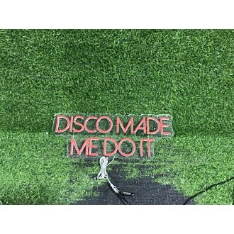 Elevate Your Bar, Wedding, or Party Ambiance with the Disco Made Me Do It Red LED Neon Sign.